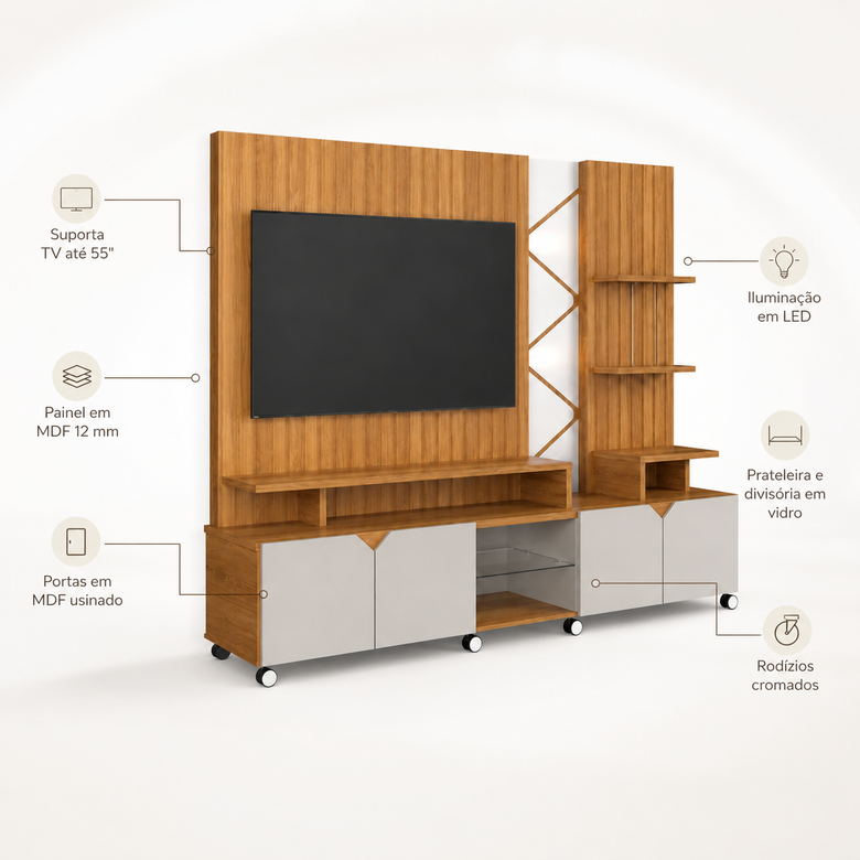 Home Para TV Até 55" Cross Lukaliam