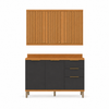 Cozinha Compacta MDF 5 Portas 3 Gavetas Sauvignon Ronipa