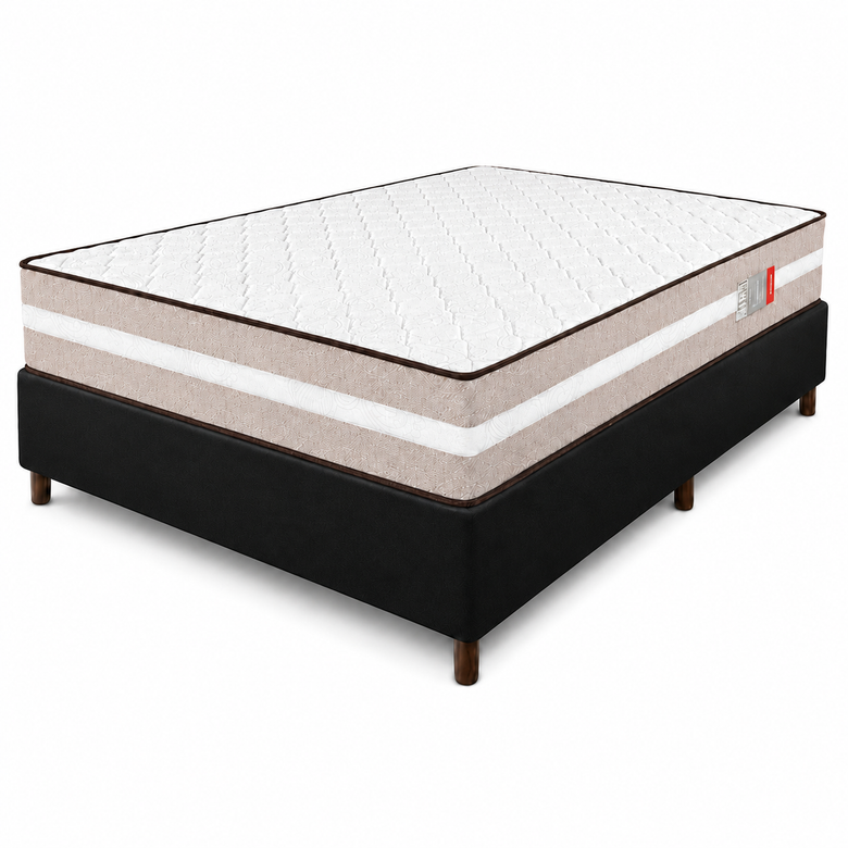 Cama Box Casal (Colchão + Base) 138x188 Ortopédico Gold Premium Reconflex