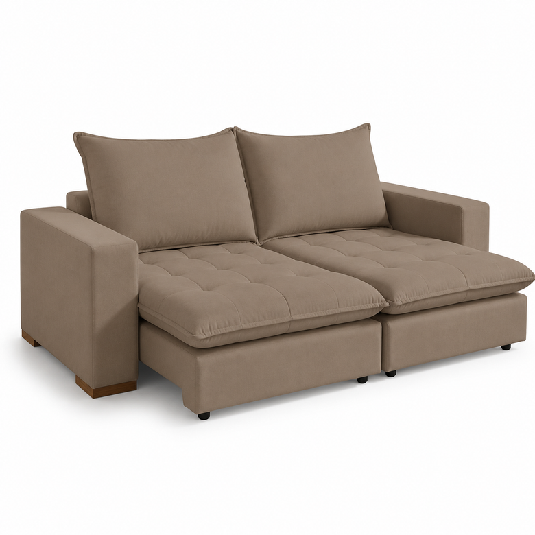 Conjunto de Sofá 3x2 Lugares Milano Design