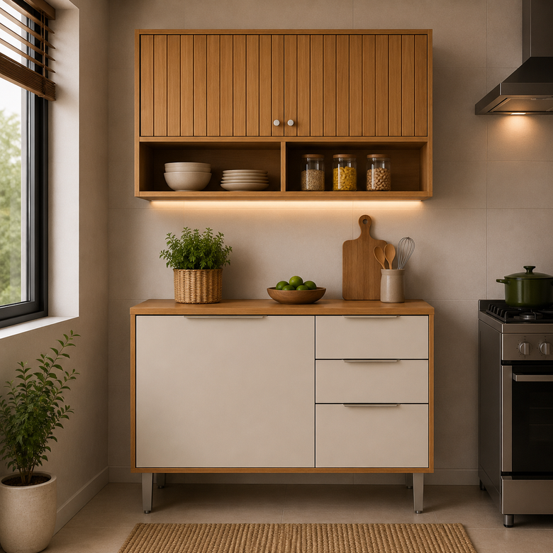 Cozinha Compacta Divina 4 Portas 2 Gavetas MGM