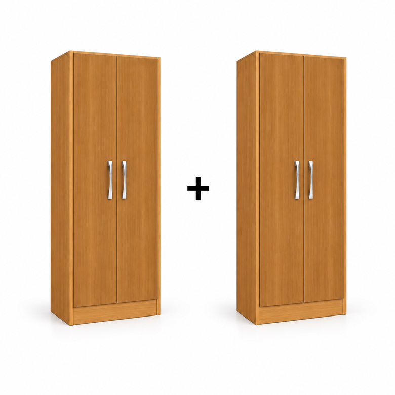 Kit 2 Armários Multiuso 2 Portas 130x51cm MTU 040 Rei Móveis
