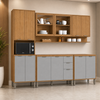 Cozinha Modulada 5 Peças 2 Gavetas 13 Portas Colors Kits Paraná