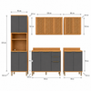 Cozinha Modulada 5 Peças 13 Portas 3 Gavetas Sauvignon Ronipa