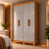 Guarda Roupa Solteiro 100% MDF 4 Portas 2 Gavetas Sergipe Bianchi