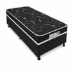 Cama Box Solteiro Conjugada Bordado D28 88x188 Black Bacetto