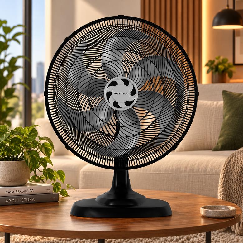 Ventilador De Mesa Ventisol Turbo 6 Pás 50cm