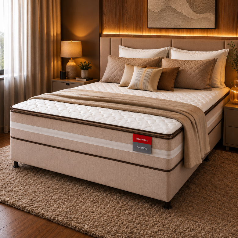 Cama Box Casal Conjugada Avance 138x188 Reconflex