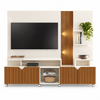 Home Para Tv Até 55" Ripada 3D Cross Lukaliam