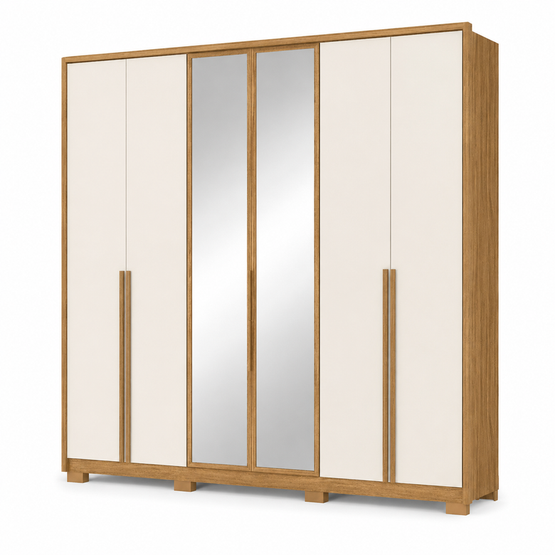 Guarda-Roupa De Casal Atacama 6 Portas 4 Gavetas Moval