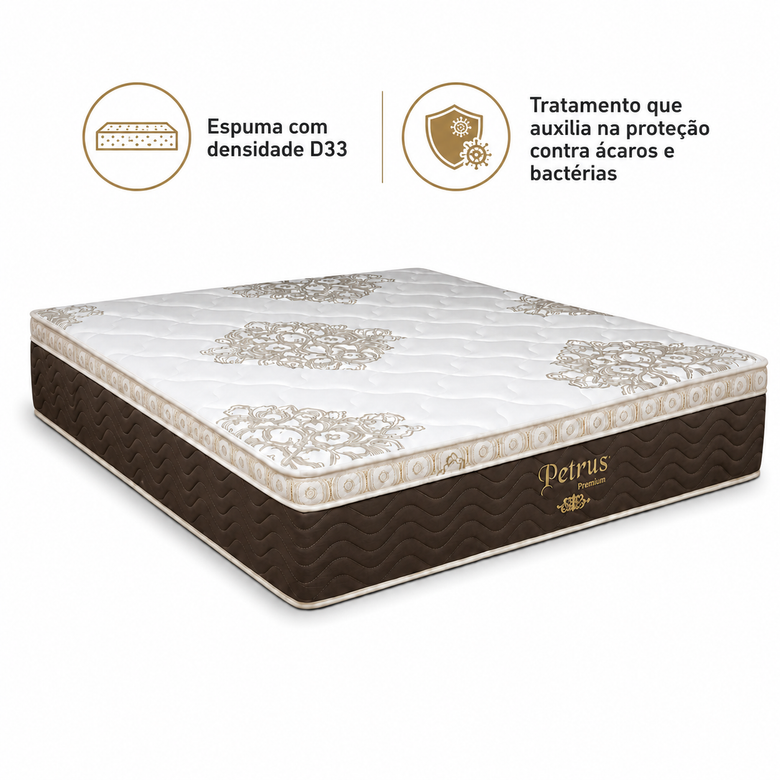 Colchão Molas Ensacadas King D33 193x203x28 Petrus Ortobom