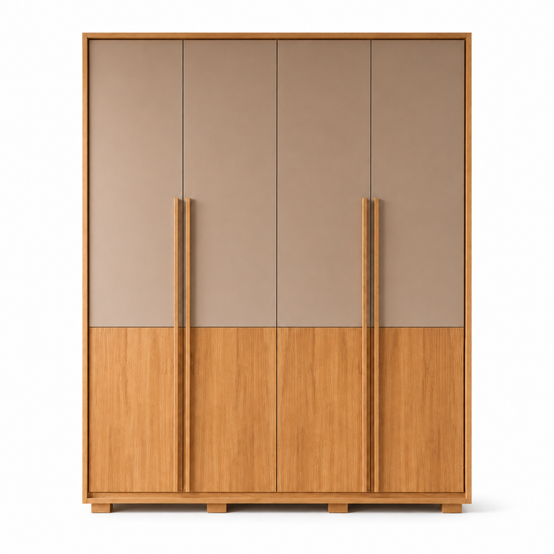 Guarda-Roupa Solteiro 100% MDF 4 Portas 3 Gavetas Francis Caemmun