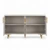 Buffet Aparador 100% MDF 4 Portas Marsala Lukaliam