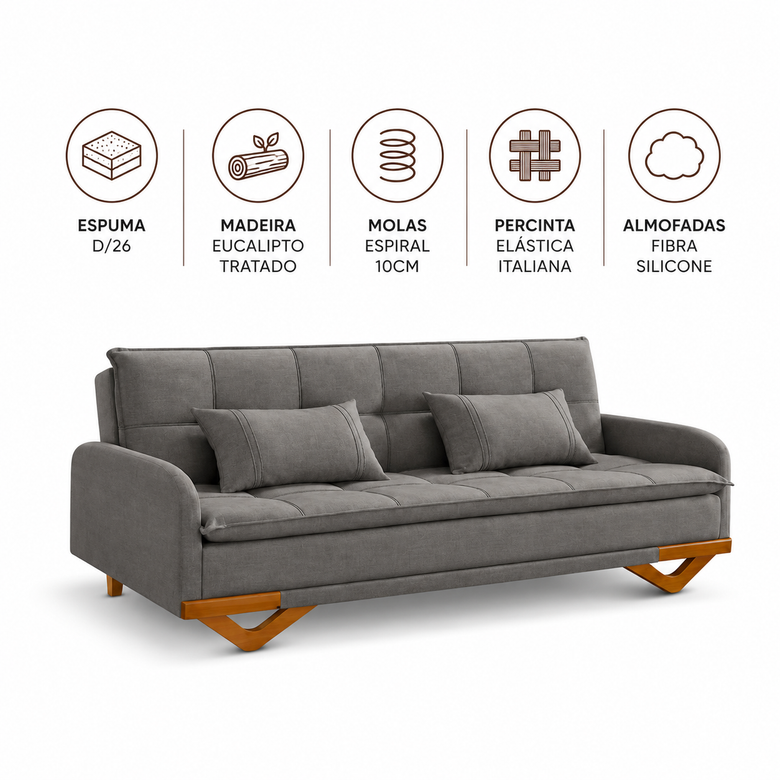 Sofá Cama D26 202x92 Cannes Luxury