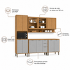 Cozinha Modulada 5 Peças 2 Gavetas 13 Portas Colors Kits Paraná