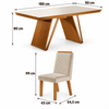 Conjunto De Mesa De Jantar Com 4 Cadeiras Ravena LJ Móveis