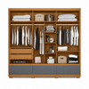 Guarda-Roupa Casal 6 Portas 5 Gavetas com Espelho Amazonas Moval