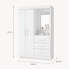 Guarda Roupa Solteiro 2 Portas 3 Gavetas Flex NT6020 Nótável Móveis
