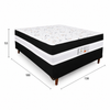 Cama Box Casal Conjugada D28 Ortomedic 138x188x53cm Bacetto