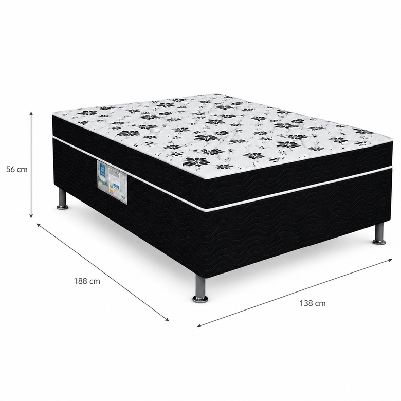 Cama Box Conjugada Casal D28 138x188x43 Union Ortopedic Ortobom