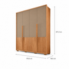 Guarda-Roupa Solteiro 100% MDF 4 Portas 3 Gavetas Francis Caemmun