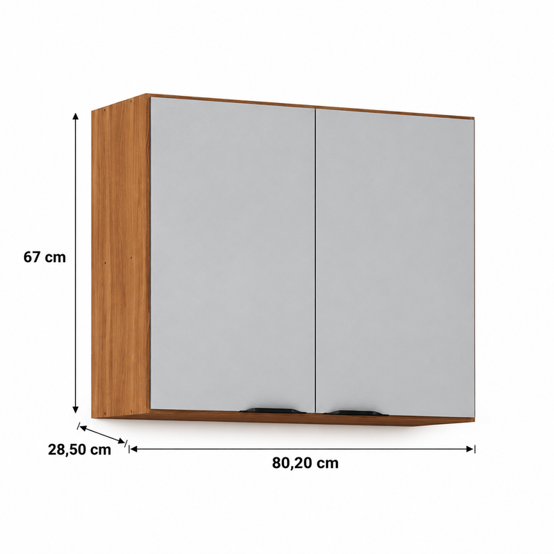 Armário Aéreo 80cm 2 Portas Firenze Demóbile