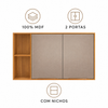 Armário Aéreo 100% MDF 120cm 2 Portas Plena Demóbile