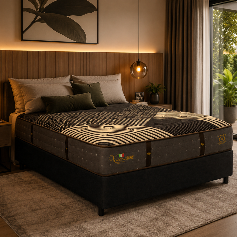 Cama Box Casal (Colchão + Base) Molas Ensacadas Veneza II Gazin