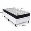 Cama Box Solteiro (Base Baú + Colchão D45) Ortobom