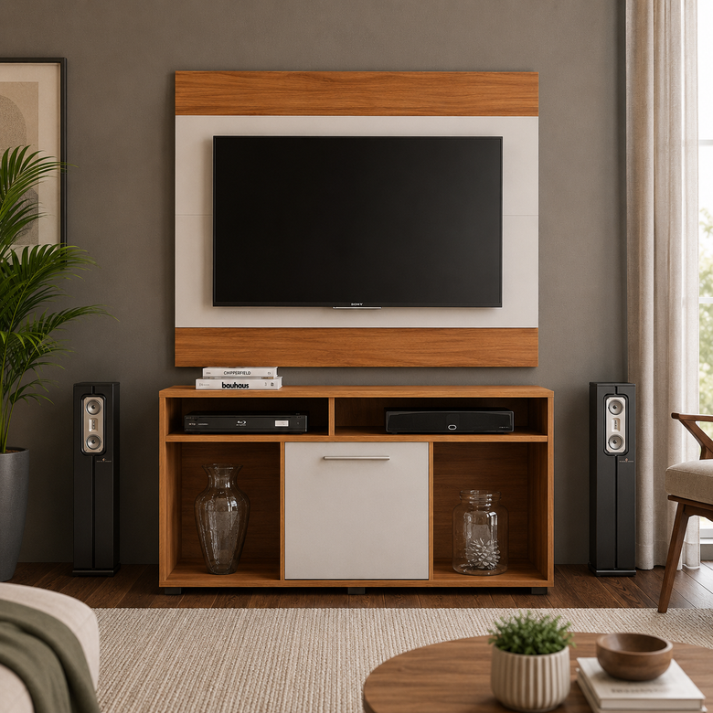 Conjunto Rack Com Painel Para TV até 43" Show Notável Móveis