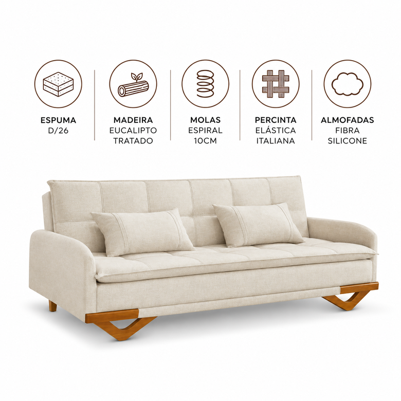 Sofá Cama D26 202x92 Cannes Luxury