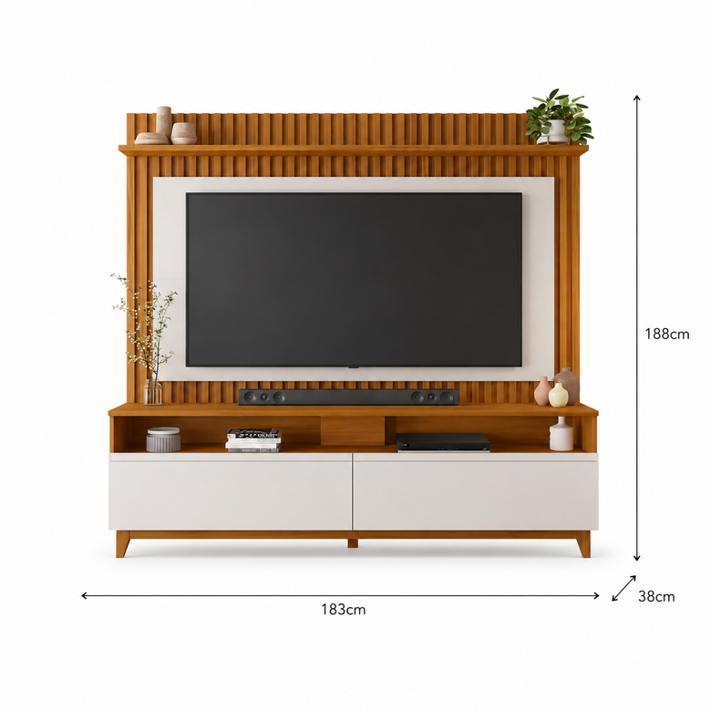 Home Para TV até 65" 2 Portas NT1340 Notável Móveis