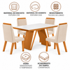 Conjunto De Mesa De Jantar Com 4 Cadeiras Ravena LJ Móveis