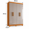 Guarda Roupa Solteiro 100% MDF 4 Portas 2 Gavetas Sergipe Bianchi