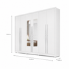 Guarda-Roupa Casal Robust com Espelho 6 Portas 6 Gavetas Novo Horizonte