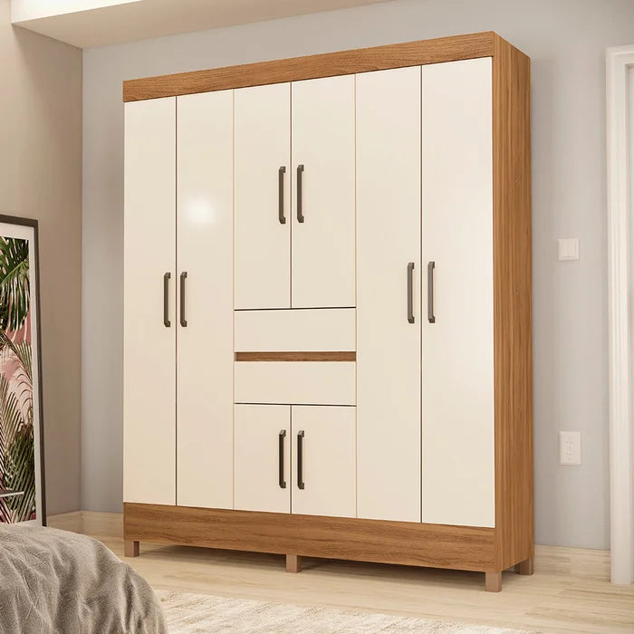 Guarda Roupa Casal 8 Portas 2 Gavetas Munique Demóbile