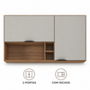 Armário Aéreo 120cm 2 Portas Com Nichos Firenze Demóbile