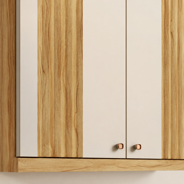 Armário Aéreo de Cozinha 2 Portas 80 Cm Canelado Sauvignon Ronipa