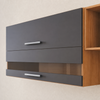 Armário Aéreo Duplo 100% MDF 2 Portas 200Cm Carménère Ronipa