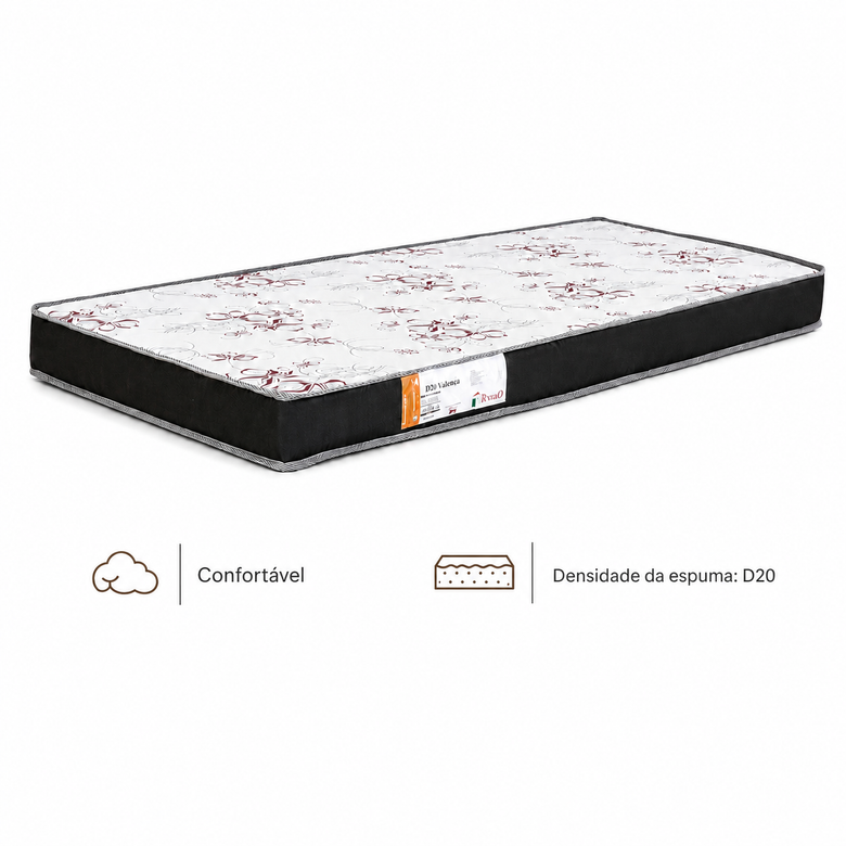 Colchão Solteiro D20 78x188 Valência Topazio