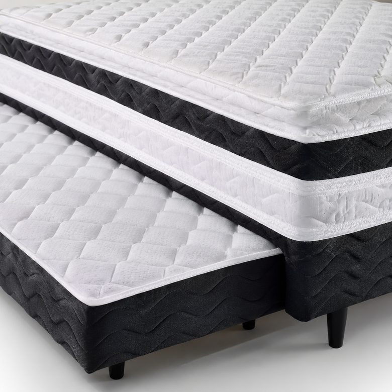 Cama Box Com Auxiliar 2 em 1 88x188 Ouro Design