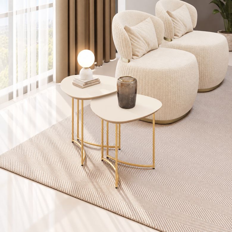Conjunto Mesa Lateral Pétala DJ Móveis