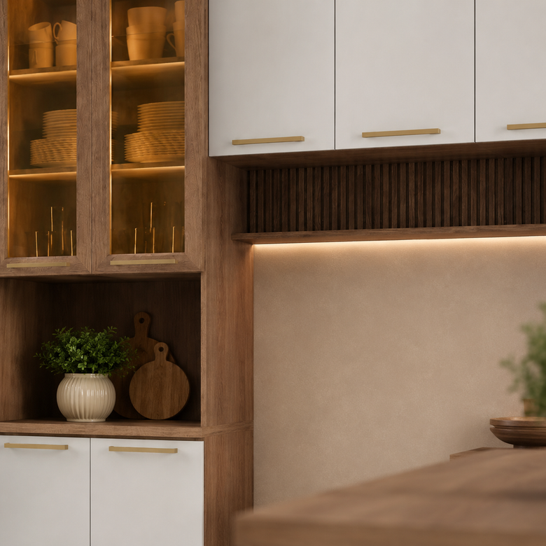 Cozinha Modulada 3 Peças 9 Portas Avelã Telasul
