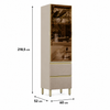 Cristaleira 60cm 1 Porta 2 Gavetas Proença Demóbile