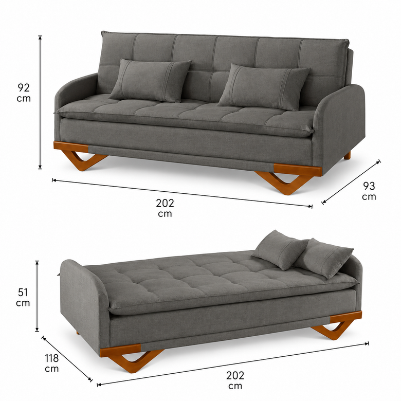 Sofá Cama D26 202x92 Cannes Luxury