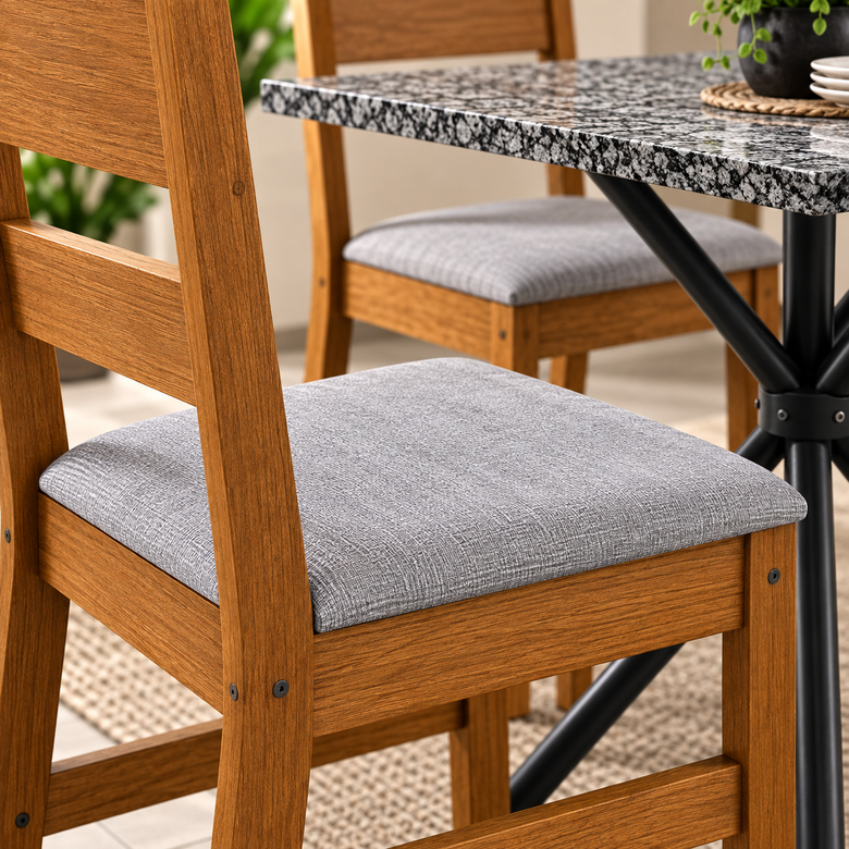 Conjunto De Mesa De Jantar Ciplafe Com 4 Cadeiras Indekes