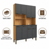 Cozinha Compacta 100% MDF 8 Portas 1 Gaveta Tannat Ronipa