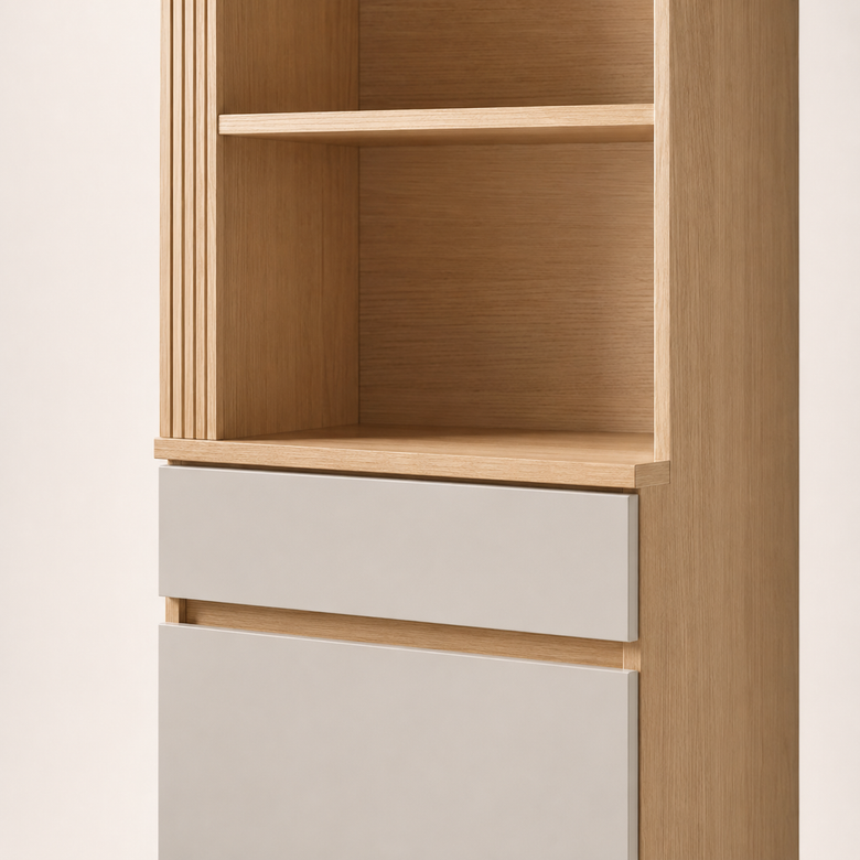 Paneleiro 100% MDF 1 Porta 1 Gaveta Realeza Nesher