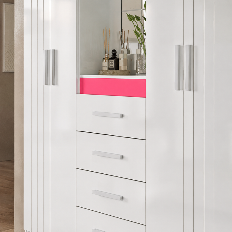 Guarda-Roupa Casal Atenas 4 Portas 4 Gavetas Moval