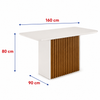 Mesa de Jantar 160X90cm Cris Sonetto